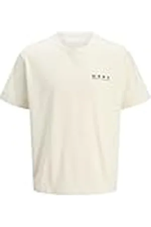 JACK & JONES Jorsnake tee SS Crew Neck TG Pls, Blanco Envejecido, XXXXXL Hombres