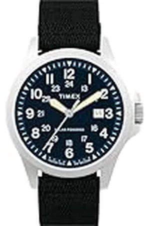 Timex Expedition North Reloj para Hombre, Correa Negra, liberación rápida, Esfera Azul, Caja de Acero Inoxidable, 41 mm, TW2Y30000