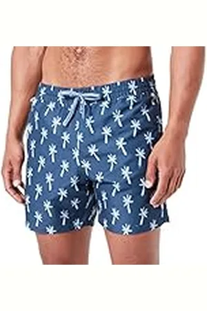 Springfield Hombre Bañador, Estampado Azul, S