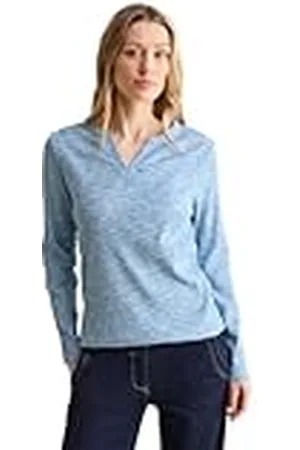 CECIL B322609 Camiseta con Estructura Acanalada, Color Azul Claro, S Mujeres