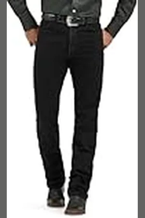 Wrangler 13MWZ Pantalón Vaquero de Ajuste Original Tipo Cowboy, Negro Sombra, 37W x 30L