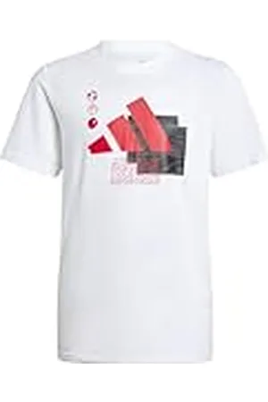 adidas Unisex niños Camo Training Graphic Tshirt, White, 15-16 Years