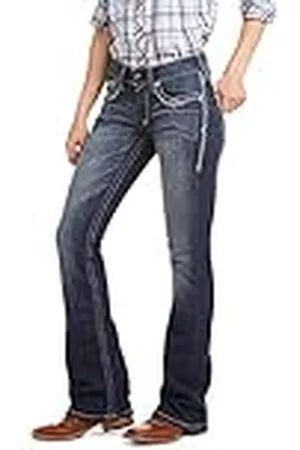 Ariat R.e.a.l. Jeans de Tiro Medio con Corte de Bota Pantalones Vaqueros, , 62 Largo para Mujer