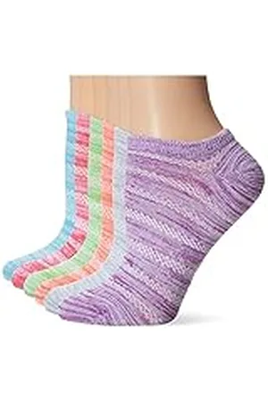 Hanes 6 pares de calcetines ligeros y transpirables para mujer, , Shoe Size: 5-9