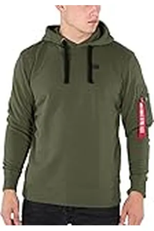 Alpha Industries X-Fit Sudadera, Verde (Dark Green-257), M para Hombre