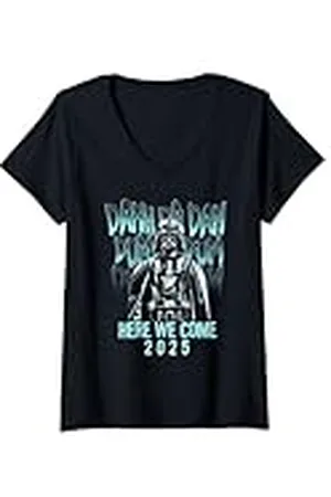STAR WARS Mujer Darth Vader Here We Come 2025 Big Chest Portrait Camiseta Cuello V