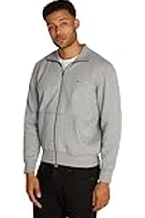 Tommy Hilfiger Sudadera con cremallera Hombre Essential Fleece con cuello alto, Gris (Medium Grey Heather), XL