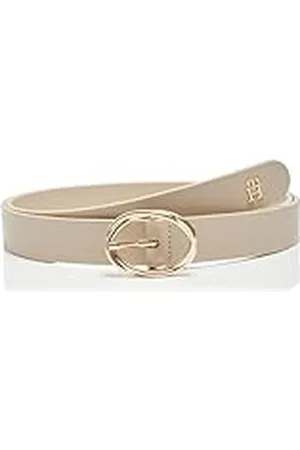 Tommy Hilfiger Cinturón Mujer Chic 2,5 cm Cinturón de piel, Beige (Sugarcane), 100 cm