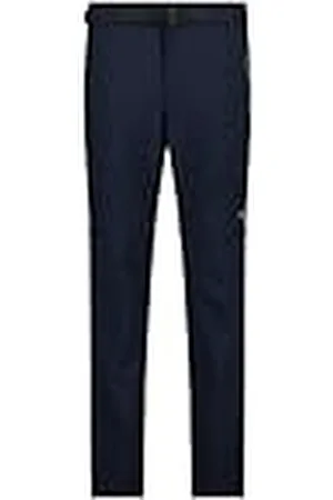 CMP Pantalón de hombre elástico con cremallera, B.Blue-Limegreen, 56