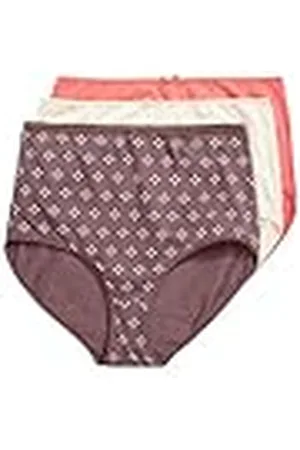 Ulla Popken 3pcs Pack, Brief, Minimal Paquete de 3 Unidades, Maxi Carta, mínimo, Tierra, 62-64 Mujeres