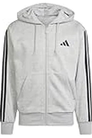 adidas Hombre Essential Three Stripes Fleece Zipper Hoodie, , M
