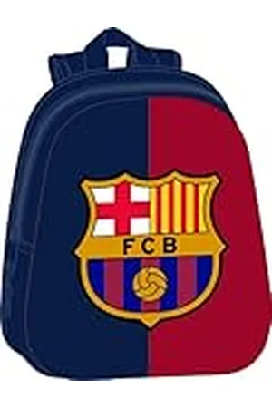 Safta F.C. BARCELONA 3D - Mochila Escolar, con Diseño 3D, Adaptable a Carro, Ideal para Niños de Diferentes Edades, Cómoda y Versátil, Calidad y Resistencia, 27x10x33 cm