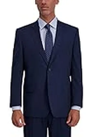 HAGGAR Chaqueta de Negocios elástica para Hombre, Ajuste clásico, para Hombre (Talla Regular y Grande y Alta), , 58