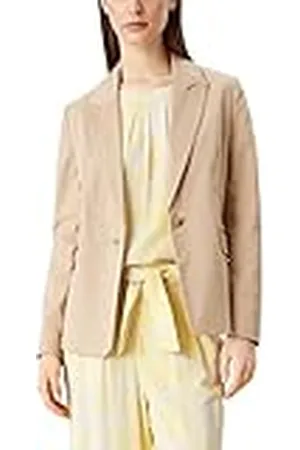 QS by s.Oliver Blazer Langarm Ajuste Regular, Piedra Arenisca, 44 para Mujer