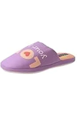 De Fonseca Pantuflas cerradas para mujer de satén, forro de algodón, suela de goma TPR reforzada, , 38/39 EU, , 38/39 EU