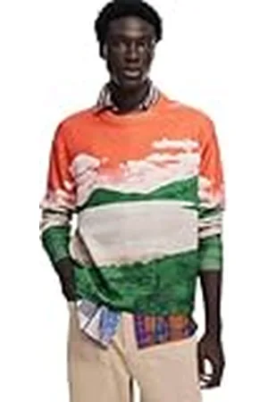 Desigual Man Flat Knit Thin Gauge Jacket Sudadera, , L para Hombre