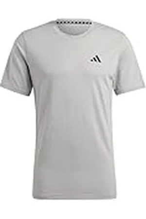 adidas Hombre Train Essentials Feelready Training tee, Medium Grey Heather/White/Black, M