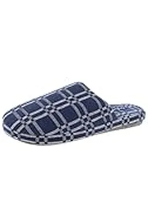 De Fonseca Zapatilla de hombre cerrada tejida a cuadros, suela de goma TPR reforzada, zapatillas de casa, ., 44/45 EU, , 44/45 EU