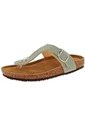 De Fonseca Infradito Donna Similpelle con Fibbia, Sottopiede Pelle, Fodera Feltro, Suola In Eva, Chanclas Mujer, , 37 EU