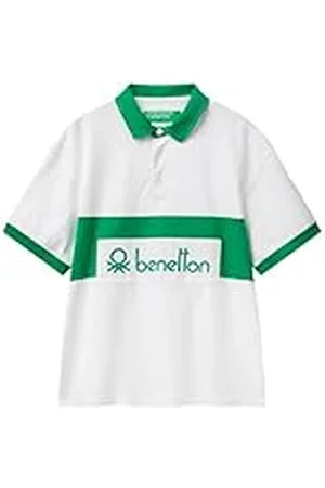 Benetton Maglia Polo M/M 3mcyu301u Camisa, Color Blanco, XL para Hombre