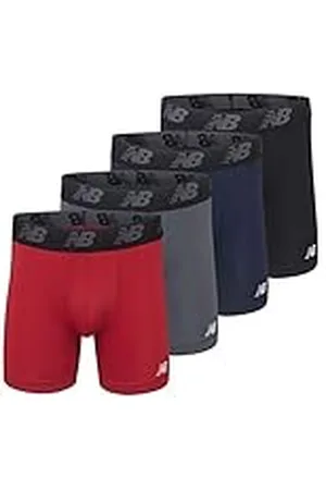 New Balance 5 Performance No Fly Boxer Brief (4 Pack) Bañadores Ajustados para Hombre, , 5XL Plus Tall (Pack de 4)