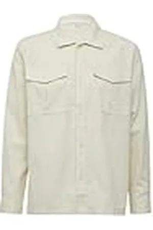 QS by s.Oliver 2164317 Camisa de Manga Larga, Color Blanco Lana, M Hombres