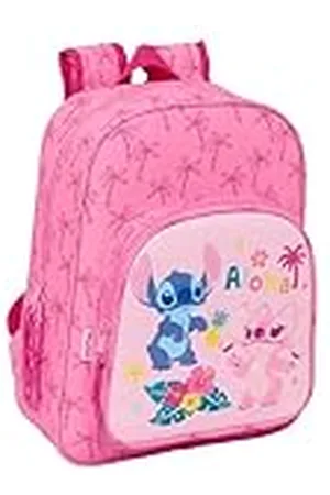 Safta STITCH CHILL - Mochila Escolar Infantil Animada, Mochila Niño, Mochila Infantil, Adaptable a Carro, Ideal para Niños en Edad Escolar, Cómoda y Versátil, Calidad y Resistencia, 26x11x34 cm