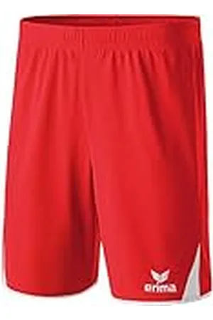 Erima Classic 5 Cubos Pantalón Corto, Hombre, Rojo/Blanco, L