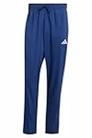 adidas Hombre Essential Three Stripes Stanford Pant Open HEM, Dark Blue/White, M
