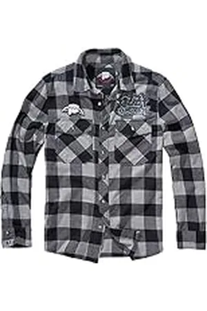 Brandit Ozzy Check Shirt Long Sleeve, color: black_charcoal, size: XL