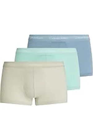 Calvin Klein Calzoncillos bóxer Hombre Pack de 3 Low Rise Trunks Ropa interior, Multicolor (Faded Denim, Celadon Tint, Beau Bl), M
