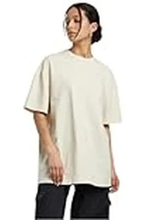 Build Your Brand By149-ladies Oversized Boyfriend tee Camiseta, Arena Blanca, XS Mujeres