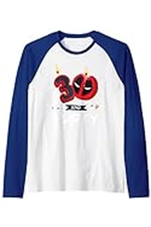 Marvel Deadpool 30th Birthday Party "30 and Flirty" Funny Camiseta Manga Raglan