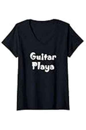 Buy Cool Shirts Mujer Guitarra Playa Camiseta Cuello V