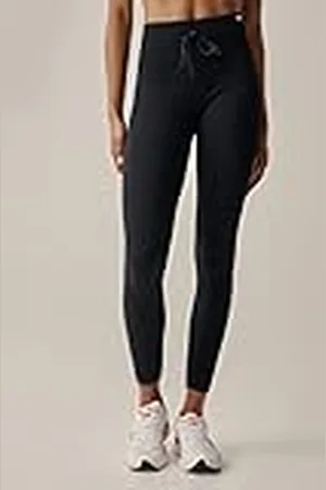 Black Limba Kai- Legging Deportivo para Mujer de canalé Super elástico con cordón