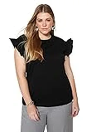 Trendyol Tbbss23bf00006 Camiseta de Talla Grande, , XL para Mujer