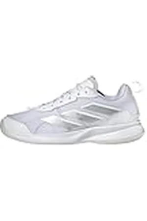 adidas Avaflash Low Tennis Shoes, Zapatillas de Tenis Mujer, Cloud White/Cloud White/Silver Met, 42 EU