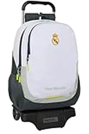 Safta REAL MADRID EQUIPACIÓN 25/26 - Mochila Escolar con Carro, Ideal para Niños de Diferentes Edades, Cómoda y Versátil, Calidad y Resistencia, 33x15x43 cm