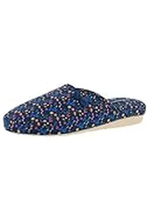 De Fonseca Pantofola Donna Rasatello con Motivi Floreali, Fodera Cotone, Suola In Gomma TPR Rinforzata, Pantuflas Mujer, , 39 EU