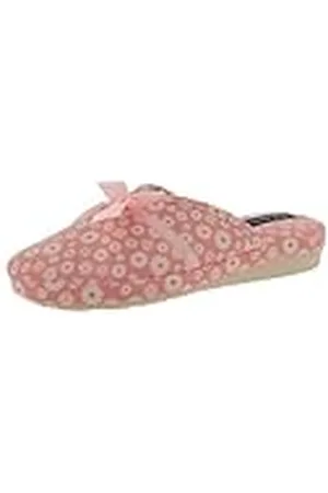 De Fonseca Pantofola Donna Rasatello con Motivi Floreali, Fodera Cotone, Suola In Gomma TPR Rinforzata, Ciabatte Da Casa, Pantuflas Mujer, , 35 EU