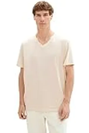 TOM TAILOR 1037270 Camiseta básica con Cuello en V, , M Hombres