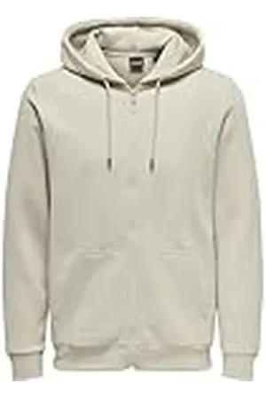 Only & Sons Onsceres Zip Thr. Sudadera con Capucha Noos, Forro Plateado, XL para Hombre