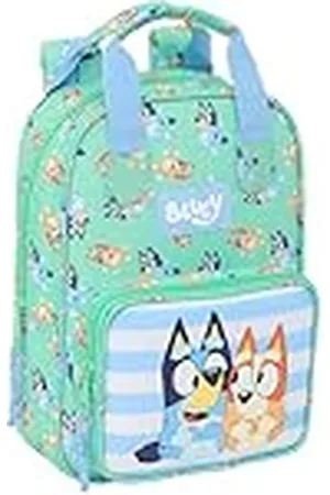 Safta BLUEY SISTERS - Mochila Infantil, Adaptable con Asas, Tejido Reciclable, Ideal para Niños de Diferentes Edades, Cómoda y Versátil, Calidad y Resistencia, 20x8x28 cm