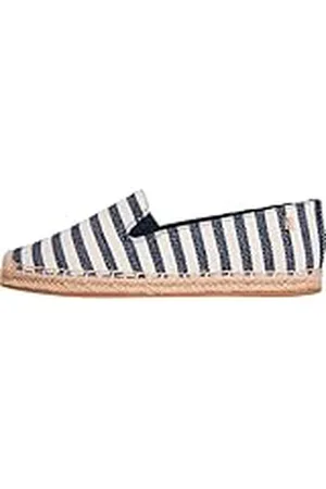 Tommy Hilfiger Alpargatas Mujer Nautical Stripe con logotipo, Multicolor (Space Blue Itacha Stripes), 41