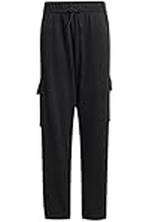 adidas Niñas Essentials Cargo Pants, Black/White, 7-8 Years
