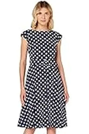 TRUTH & FABLE Vestido Midi Evasé de Algodón Mujer, , 42