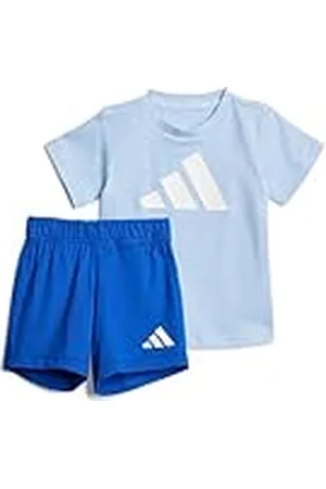 adidas ESSENTIALS T-SHIRT SET, Chándal Bebé-Niños, GLOW BLUE F19/white
