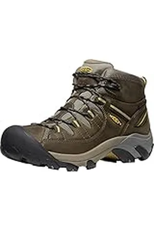 Keen Targhee 2 Mid Waterproof, Botas para senderismo, Hombre, Black Olive/Yellow, 43