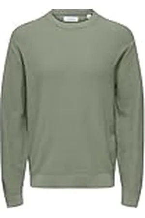 Only & Sons Onstony DS 12 LS Waffle Crew Knit Jersey de Punto, , L para Hombre