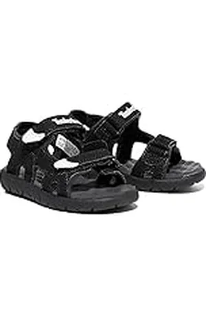 Timberland Perkins Row 2-Strap (Toddler), Sandalias de Punta Descubierta Unisex niños, Black, 24 EU